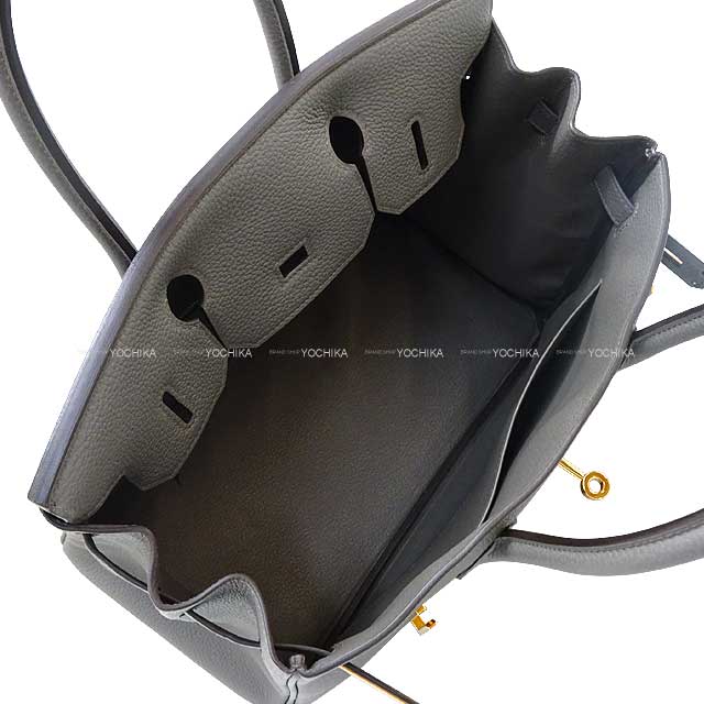 HERMES Handbag Birkin30 Etain Veau Jonathan Rose Gold HW Stamp Z[EXCELLENT][Authentic]