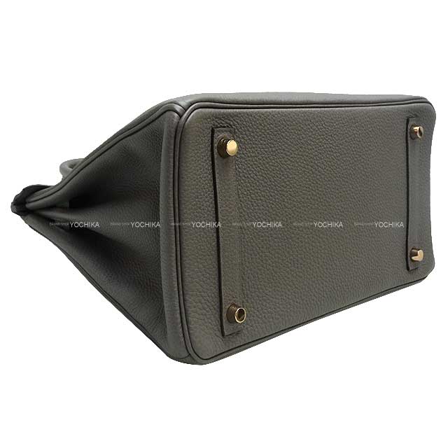 HERMES Handbag Birkin30 Etain Veau Jonathan Rose Gold HW Stamp Z[EXCELLENT][Authentic]