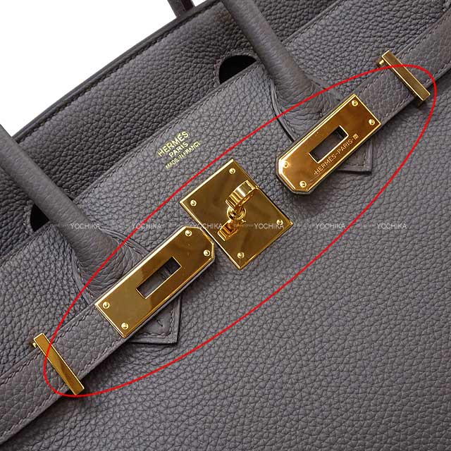 HERMES Handbag Birkin30 Etain Veau Jonathan Rose Gold HW Stamp Z[EXCELLENT][Authentic]