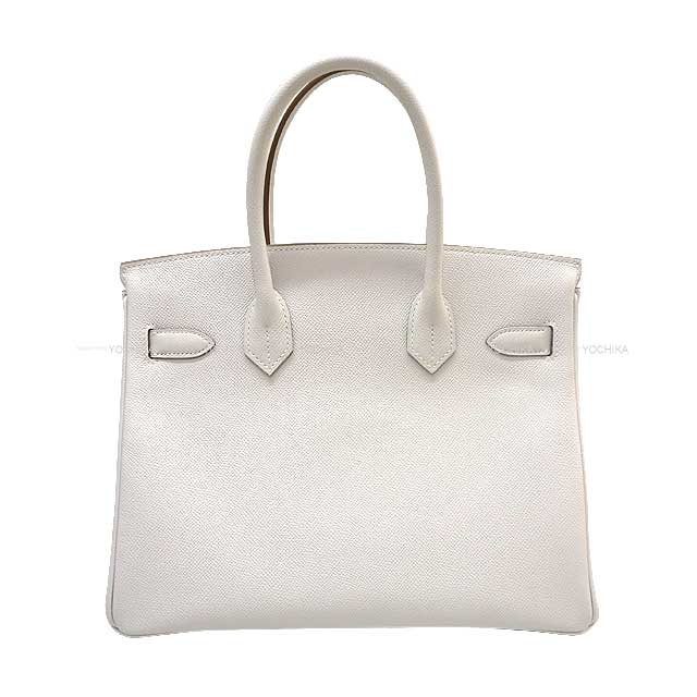 HERMES Handbag Birkin30 New Gris Perle Ever Grain Gold HW Stamp B[BRAND NEW][Authentic]