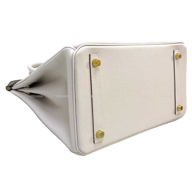 HERMES Handbag Birkin30 New Gris Perle Ever Grain Gold HW Stamp B[BRAND NEW][Authentic]