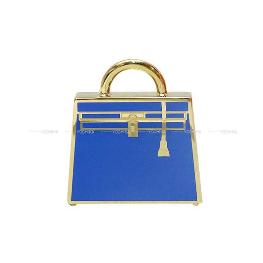 HERMES bagcharm Pendant Curiosite Curiosite Kelly Blue Gold plated palladium Gold HW[BRAND NEW][Authentic]