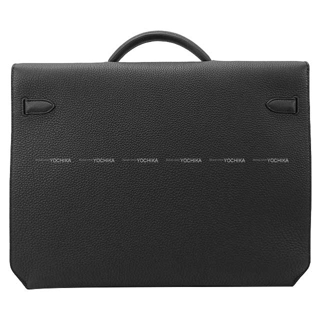 HERMES Briefcase Kelly Depeche 36 Noir (Black) Veau Togo Silver HW Stamp W[BRAND NEW][Authentic]