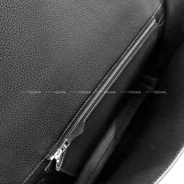 HERMES Briefcase Kelly Depeche 36 Noir (Black) Veau Togo Silver HW Stamp W[BRAND NEW][Authentic]