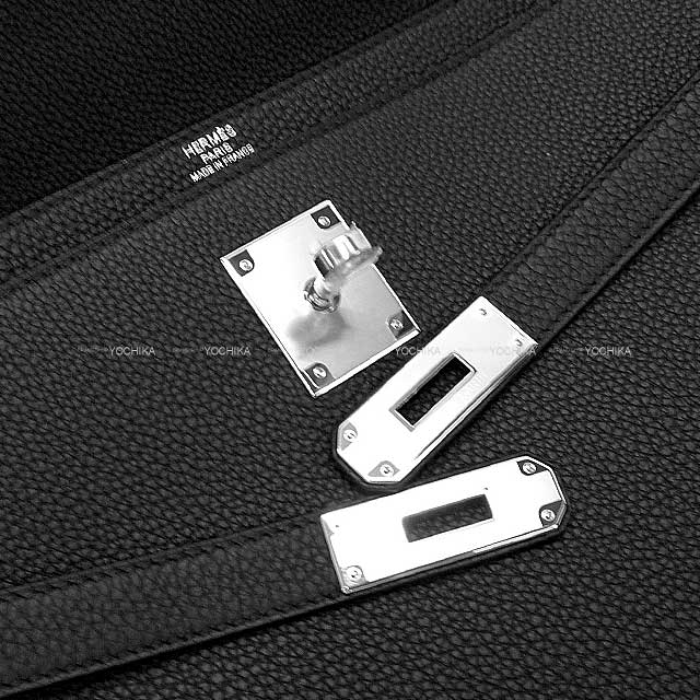 HERMES Briefcase Kelly Depeche 36 Noir (Black) Veau Togo Silver HW Stamp W[BRAND NEW][Authentic]