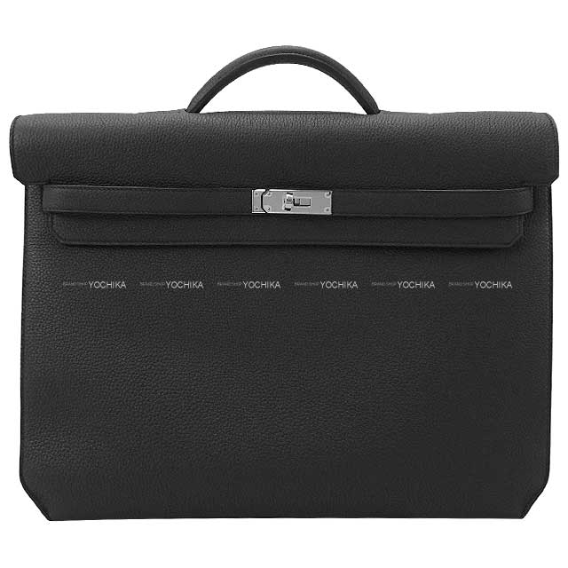 HERMES Briefcase Kelly Depeche 36 Noir (Black) Veau Togo Silver HW Stamp W[BRAND NEW][Authentic]