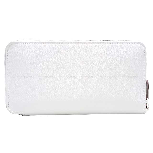 HERMES long wallet Azap Silk in EN LIBERTE!  New White/Orange Evercolor/Veau Barenia/Silk100% Silver HW Stamp B[BRAND NEW][Authentic]