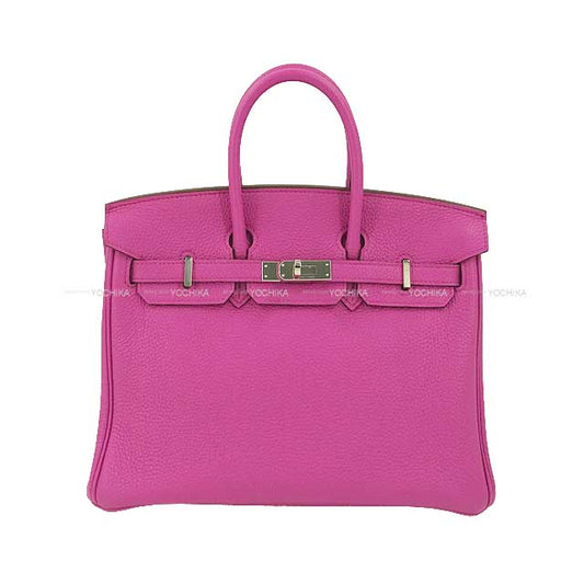[Pre-loved] HERMES Handbag Birkin25 Magnolia Veau Jonathan Silver HW Stamp C[LIKE NEW][Authentic]
