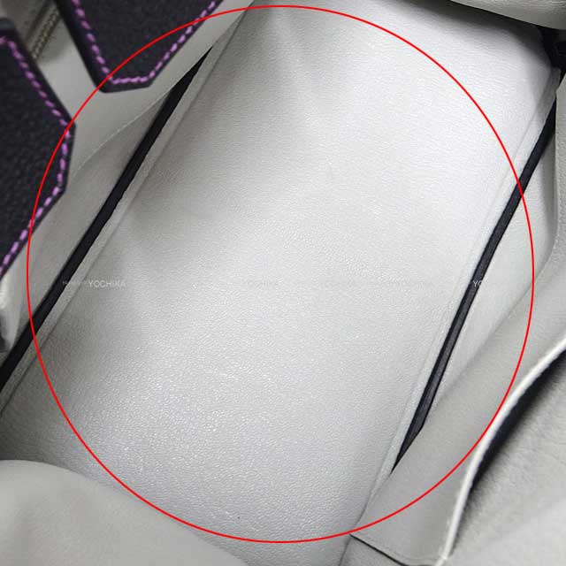 [Pre-loved] HERMES Handbag Birkin30 Personal Order Noir (Black)/Gris Perle Veau Jonathan Mat Silver HW Stamp Z[LIKE NEW][Authentic]