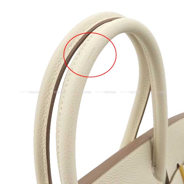 [Pre-loved] HERMES Handbag Birkin30 Craie Veau Jonathan Gold HW Stamp D[LIKE NEW][Authentic]