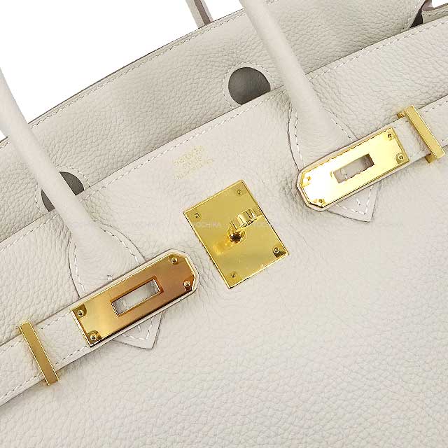 [Pre-loved] HERMES Handbag Birkin30 Craie Veau Togo Gold HW Stamp D[LIKE NEW][Authentic]