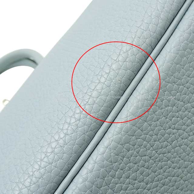 [Pre-loved] HERMES Handbag Birkin35 Bleu Lin Epsom Souple Silver HW Stamp □P[USED A][Authentic]