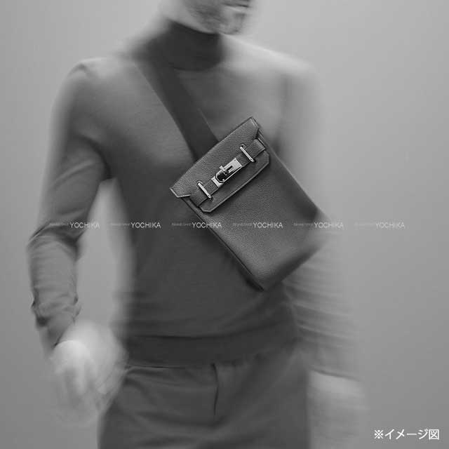 HERMES Shoulder bag Hac a Dos PM Plomb Veau Jonathan Silver HW Stamp B[BRAND NEW][Authentic]