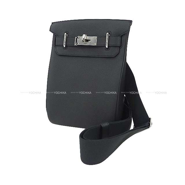 HERMES Shoulder bag Hac a Dos PM Plomb Veau Jonathan Silver HW Stamp B[BRAND NEW][Authentic]