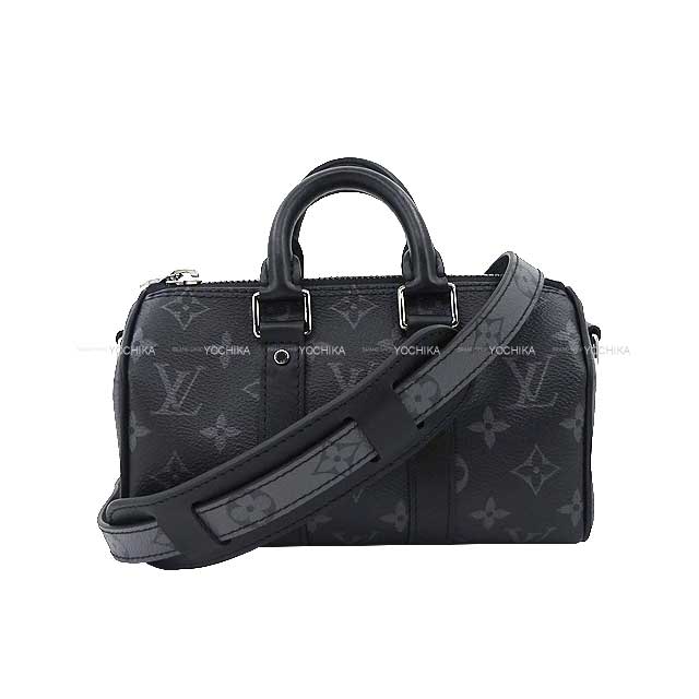 LOUIS VUITTON Shoulder bag Keepall XS Noir (Black)/Grey Monogram Eclipse M45947[ALMOST NEW][Authentic]