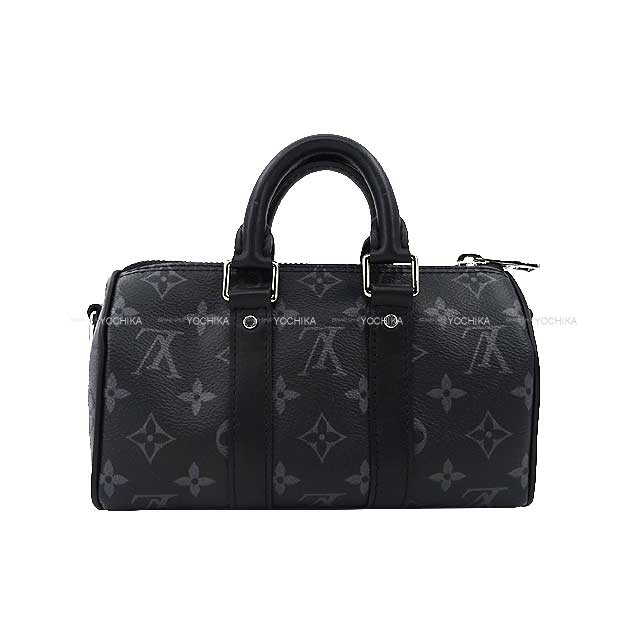 LOUIS VUITTON Shoulder bag Keepall XS Noir (Black)/Grey Monogram Eclipse M45947[ALMOST NEW][Authentic]