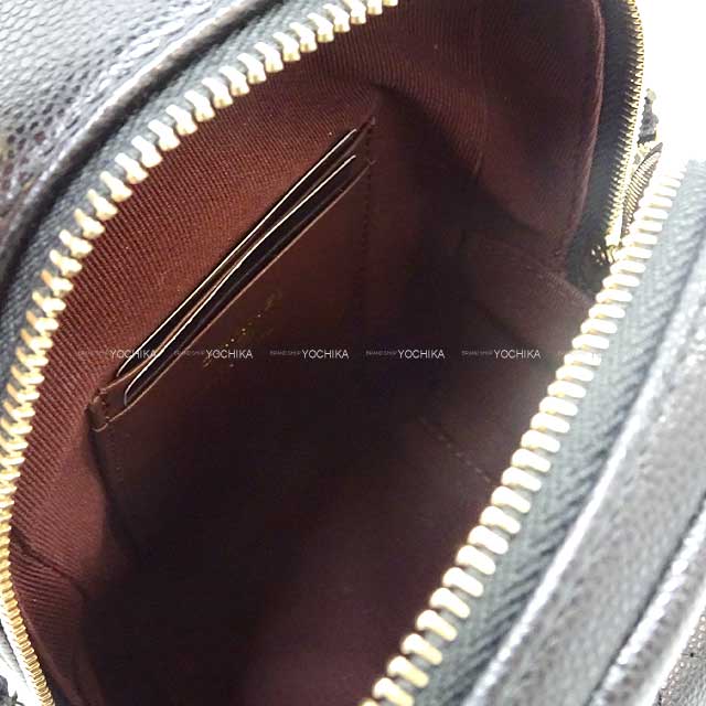 CHANEL Backpack/daypack/Ruck sack Matlasse COCO Mark Chain Card case Noir (Black) Graind Calf(Caviarskin) ChainShoulder 32.3"x2 Champagne Gold HW AP3753[BRAND NEW][Authentic]