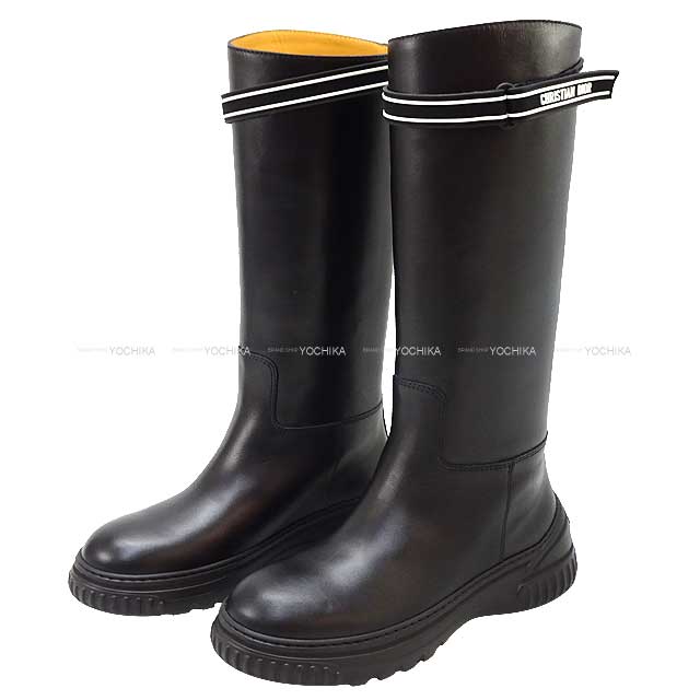 Dior boots Long Boots D-racer #37 Noir (Black) Calfskin #37 KCI781VEA_S17X[BRAND NEW][Authentic]