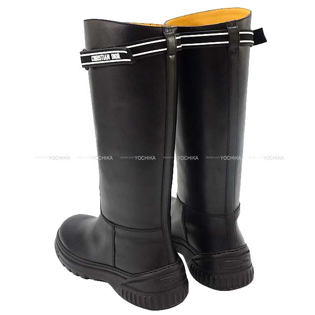 Dior boots Long Boots D-racer #37 Noir (Black) Calfskin #37 KCI781VEA_S17X[BRAND NEW][Authentic]