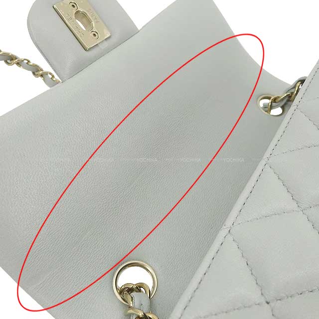 CHANEL Shoulder bag Mini Matelasse 20 Coco Chain Light gray Lambskin Champagne Gold HW A69900[EXCELLENT][Authentic]