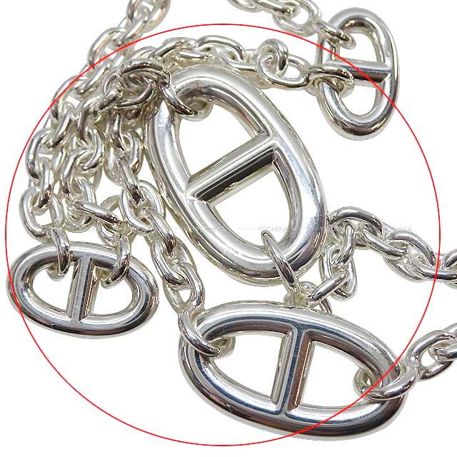 [Pre-loved] HERMES necklace Farandole Chaine d'Ancre Long 80cm Silver925 (SV925 Ag925) Silver HW[LIKE NEW][Authentic]