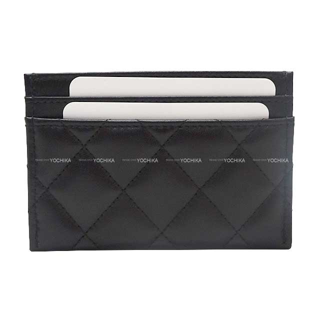 2024 Cruise CHANEL card holder Star Coco Mark Matlasse Noir (Black) Lambskin Silver HW AP3730[BRAND NEW][Authentic]