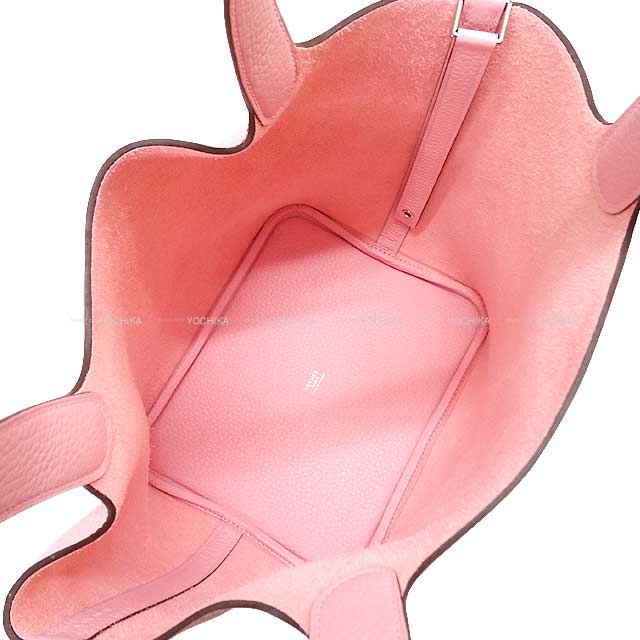 HERMES Handbag Picotin Lock 22 MM Rose Sakura Taurillon Clemence Silver HW Stamp B[EXCELLENT][Authentic]