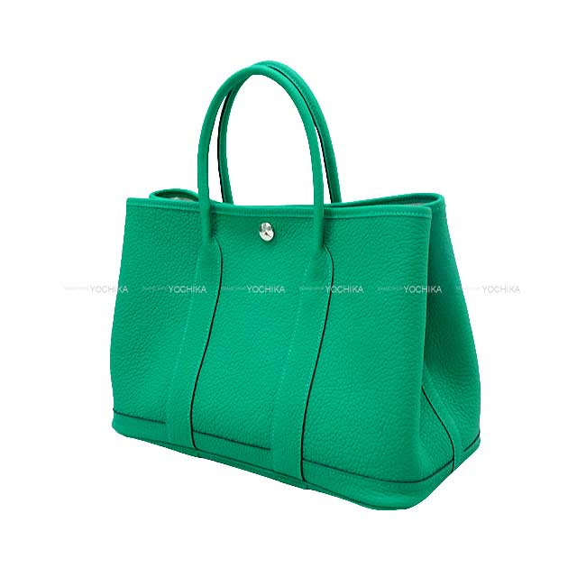 HERMES tote bag Garden Party 30 TPM Menthe (Mint) Veau Negonda Silver HW Stamp B[BRAND NEW][Authentic]