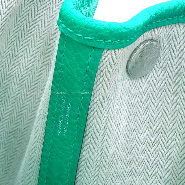 HERMES tote bag Garden Party 30 TPM Menthe (Mint) Veau Negonda Silver HW Stamp B[BRAND NEW][Authentic]