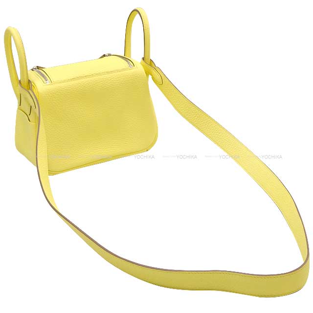 HERMES Shoulder bag Lindy mini 20 Limoncello Taurillon Clemence Silver HW Stamp B[BRAND NEW][Authentic]