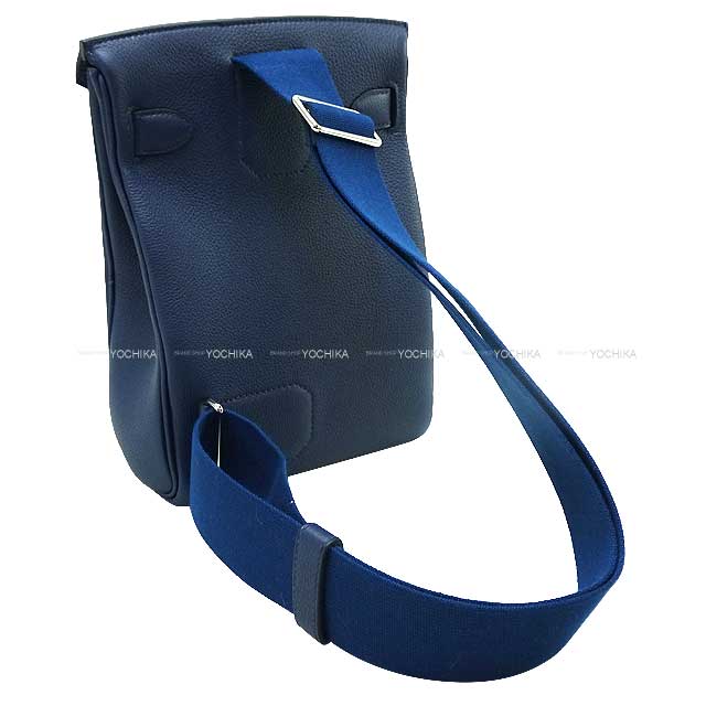 HERMES Shoulder bag Hac a Dos PM Bleu navy(7U) Veau Jonathan Silver HW Stamp B[BRAND NEW][Authentic]