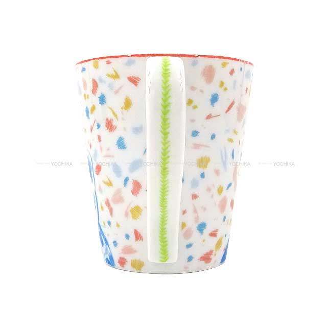 HERMES mug cup passe-passe Leopards & Hares 240ml Blanc (White)/Multicolor Porcelain[BRAND NEW][Authentic]