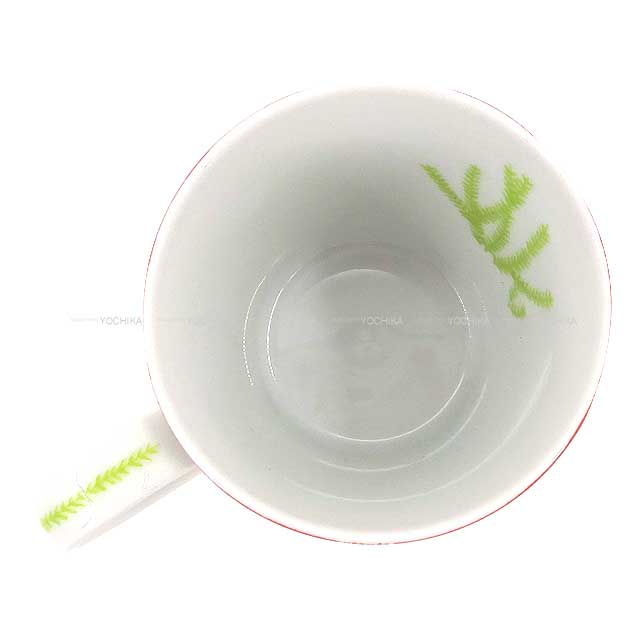 HERMES mug cup passe-passe Leopards & Hares 240ml Blanc (White)/Multicolor Porcelain[BRAND NEW][Authentic]