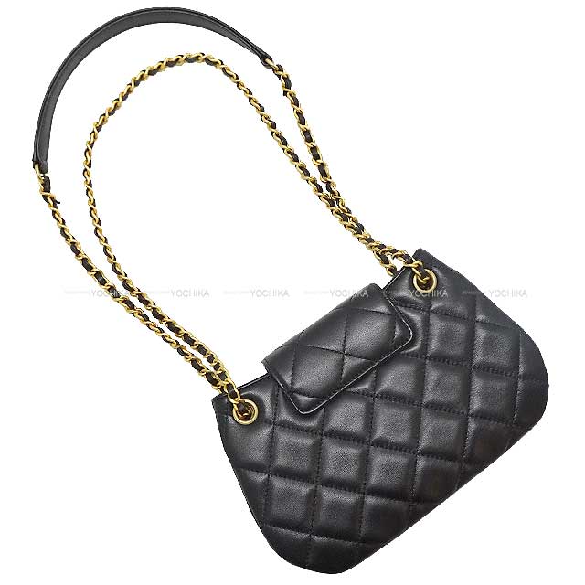 [Pre-loved] 2024 Cruise NEW CHANEL Shoulder bag Matelasse big COCO Small Chain Noir (Black) Lambskin Antique Gold HW AS4609[LIKE NEW][Authentic]