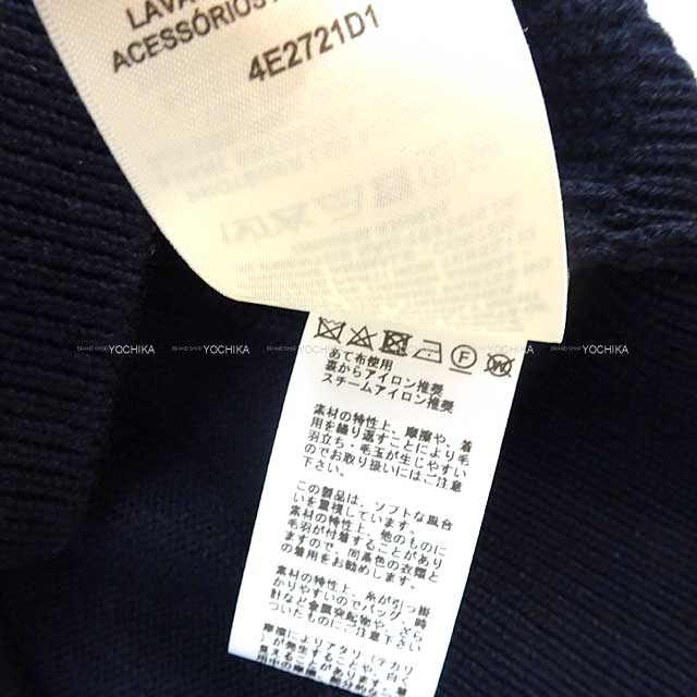 2024 SS NEW HERMES Cardigan V neck no sleeve short sleeve less #38 Blue noir Cashmere100%[BRAND NEW][Authentic]