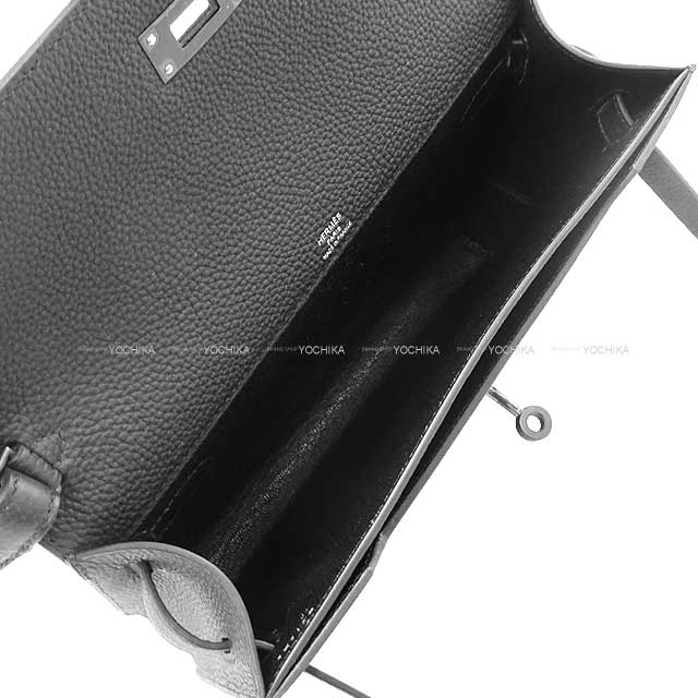 HERMES Clutch bag Kelly Depeche 25 Clutch Monochrome So Black Noir (Black) Veau Togo Matte Black hardware Stamp B[BRAND NEW][Authentic]