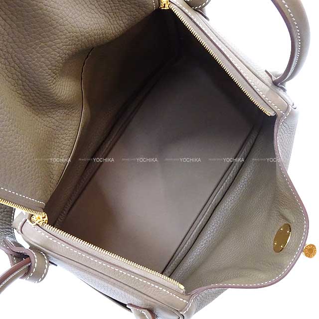 [Pre-loved] HERMES Shoulder bag Lindy 26 Etoupe Taurillon Clemence Gold HW Stamp Z[LIKE NEW][Authentic]