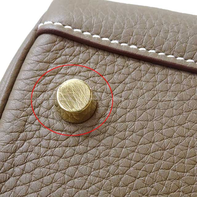 [Pre-loved] HERMES Shoulder bag Lindy 26 Etoupe Taurillon Clemence Gold HW Stamp Z[LIKE NEW][Authentic]