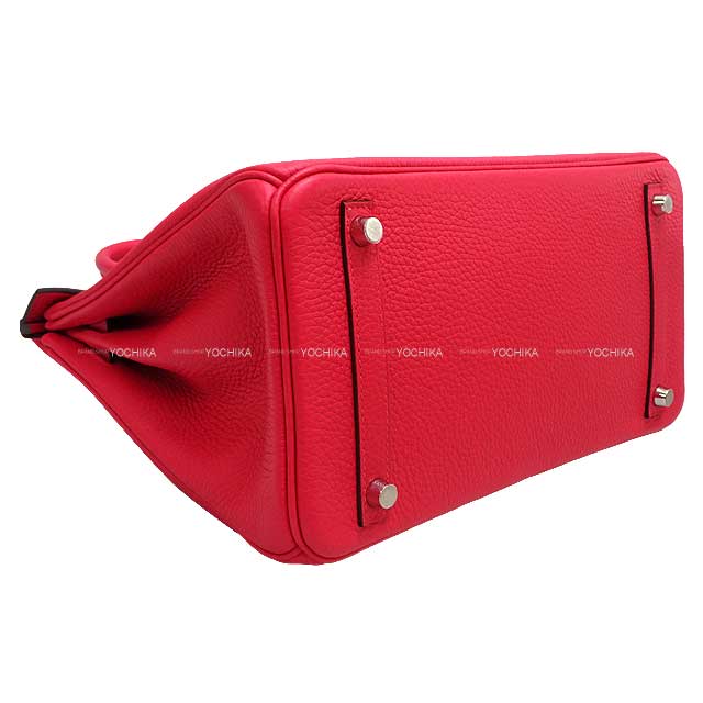 HERMES Handbag Birkin30 Framboise Epsom Souple Silver HW Stamp D[EXCELLENT][Authentic]