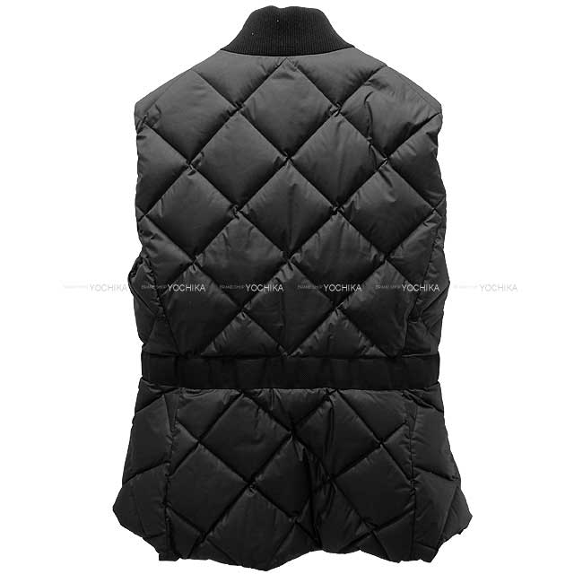 2022 AW HERMES Down vest Reversible La Promenade du Matin #38 Noir (Black)/Blanc (White) Silver HW[EXCELLENT][Authentic]