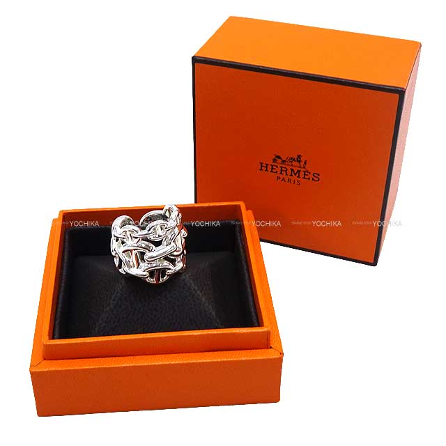 [Pre-loved] HERMES ring Chaine D'ancre Enchainee GM #48 Silver Silver925 (SV925 Ag925) #48 Silver HW[LIKE NEW][Authentic]