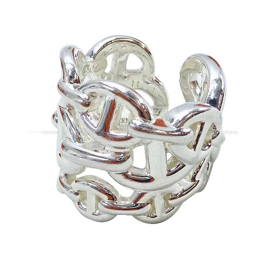 [Pre-loved] HERMES ring Chaine D'ancre Enchainee GM #48 Silver Silver925 (SV925 Ag925) #48 Silver HW[LIKE NEW][Authentic]