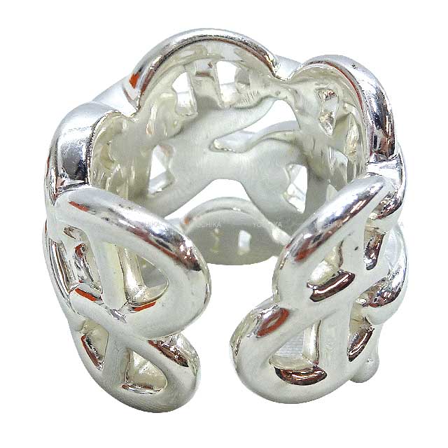 [Pre-loved] HERMES ring Chaine D'ancre Enchainee GM #48 Silver Silver925 (SV925 Ag925) #48 Silver HW[LIKE NEW][Authentic]