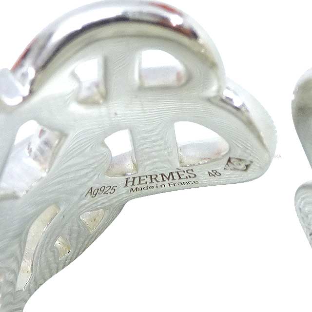 [Pre-loved] HERMES ring Chaine D'ancre Enchainee GM #48 Silver Silver925 (SV925 Ag925) #48 Silver HW[LIKE NEW][Authentic]
