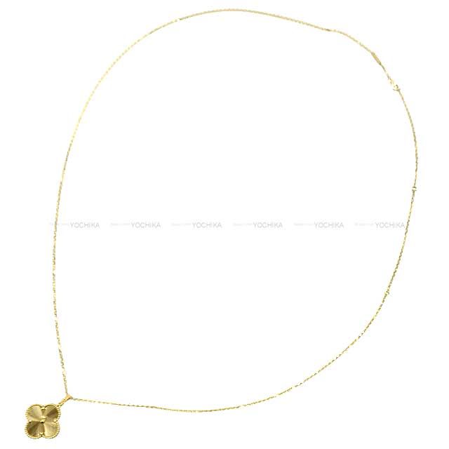 Van Cleef & Arpels necklace Magic Alhambra Pendant Long Guilloche Gold K18YG VCARP4K000[EXCELLENT][Authentic]