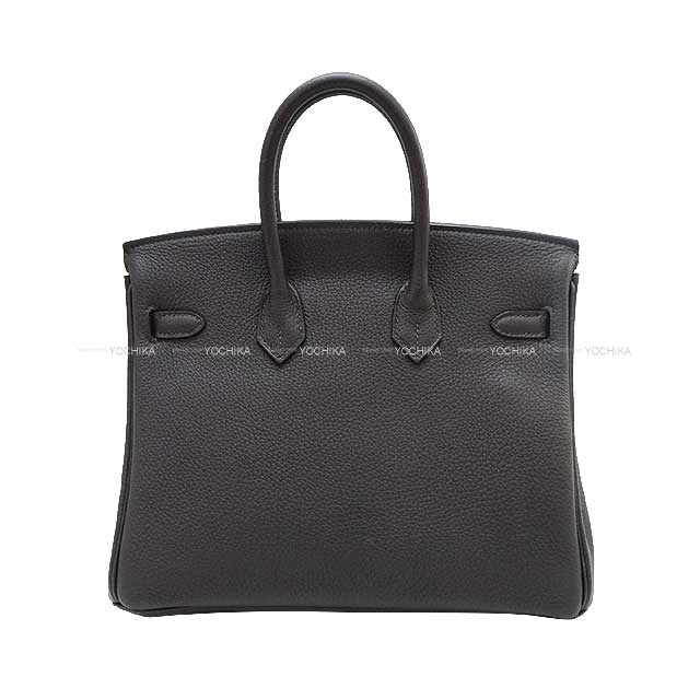 [Pre-loved] HERMES Handbag Birkin25 Graphite Veau Jonathan Silver HW Stamp A[USED SA][Authentic]