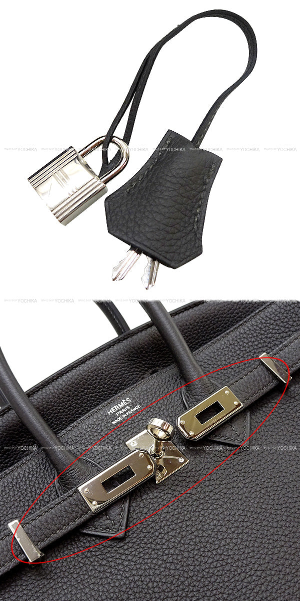 [Pre-loved] HERMES Handbag Birkin25 Graphite Veau Jonathan Silver HW Stamp A[USED SA][Authentic]