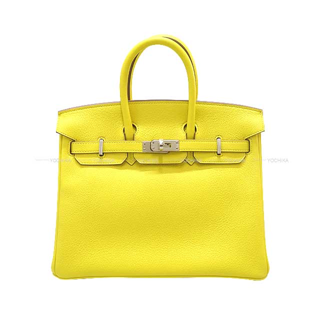 HERMES Handbag Birkin25 Verso Lime/Blue Bleuet Taurillon Novillo Silver HW Stamp Z[EXCELLENT][Authentic]