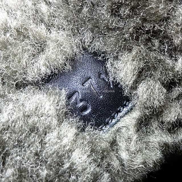 HERMES sneakers Highcut Jimmy #37.5 Kaki/Noir (Black) Suede/Mouton 37.5[EXCELLENT][Authentic]