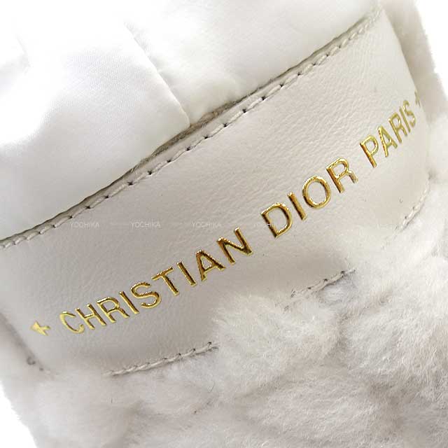 Dior boots Short boots Frost Shearling off white Cannage embroidered shearling #37 KCI992SKK_SC03W[BRAND NEW][Authentic]